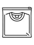 t-shirt in polybag packaging icon