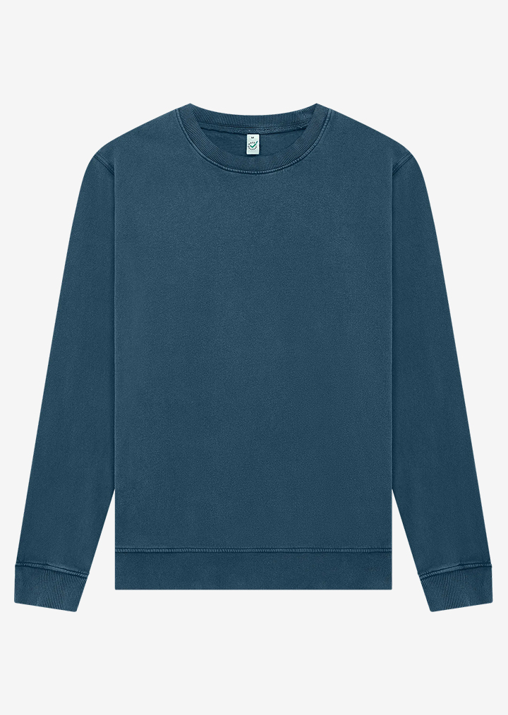 Earth Positive organic cotton sweatshirt for sustainable custom clothing and screen printing