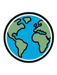 Low carbon globe icon representing sustainable garment production